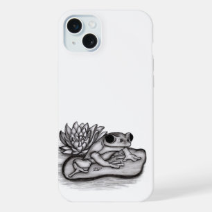 Froggy met Lotus Flower iPhone 15 Plus Case