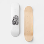 Froggy met Lotus Flower Persoonlijk Skateboard (Voorkant)