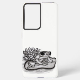 Froggy met Lotus Flower Samsung Galaxy Hoesje
