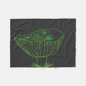 Froggy op een paddenstoel fleece deken (Voorkant (Horizontaal))