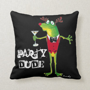 Froggy Party Guy Pillow Kussen