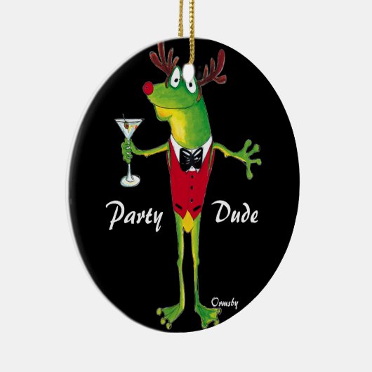 Froggy Party Keramisch Ornament (Rechts)