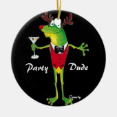 Froggy Party Keramisch Ornament (Voorkant)