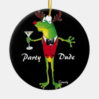Froggy Party Keramisch Ornament