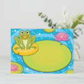 Froggy Pond Baby Shower-uitvindingen Kaart (Staand voorkant)
