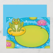 Froggy Pond Baby Shower-uitvindingen Kaart (Voorkant / Achterkant)