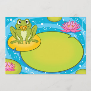 Froggy Pond Baby Shower-uitvindingen Kaart