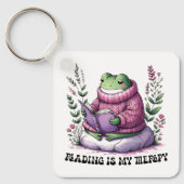 Froggy Reading is mijn therapie Sleutelhanger (Voorkant)