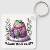 Froggy Reading is mijn therapie Sleutelhanger (Achterkant)