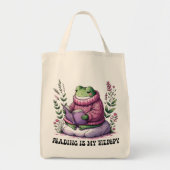 Froggy Reading is mijn therapie Tote Bag (Voorkant)