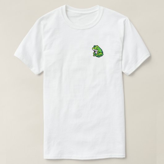 Froggy Retro Pixel Art Unisex T-shirt (Design voorkant)