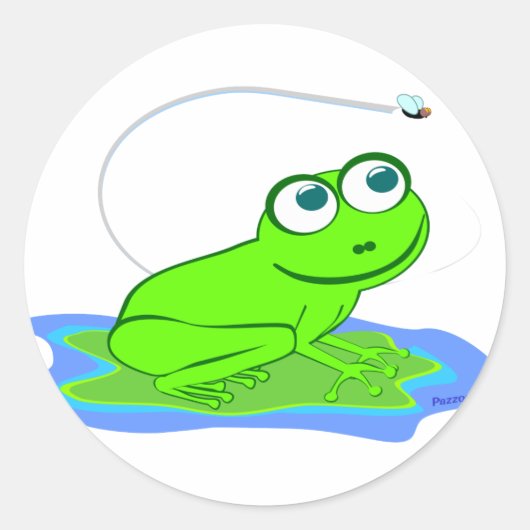 Froggy Ronde Sticker (Voorkant)
