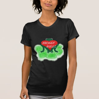 Froggy Rules, kikker & hart op Lily Pad Tshirt