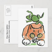 Froggy springt over het Katje Briefkaart (Voorkant / Achterkant)