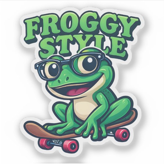Froggy Style Sticker (Voorkant)