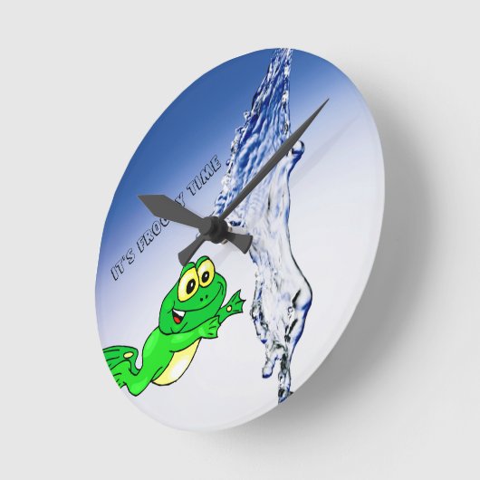 Froggy Time Clock Ronde Klok (Hoek)