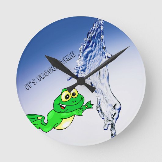 Froggy Time Clock Ronde Klok (Voorkant)