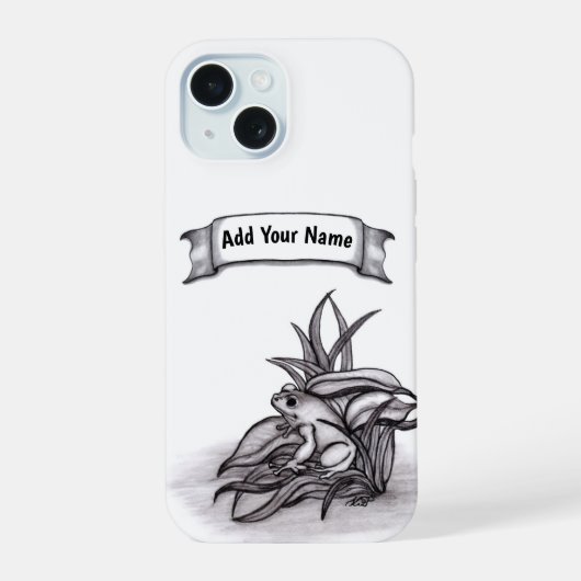 Froggy, Voeg je naam toe iPhone 15 Case (Achterkant)