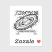 Froggy Void Funny Space Frog Cartoon Sticker (Vel)