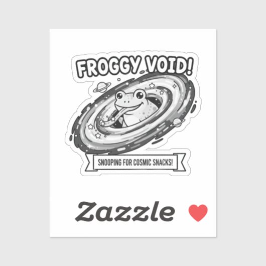 Froggy Void Grappige Ruimte Kikker Cartoon Sticker (Vel)