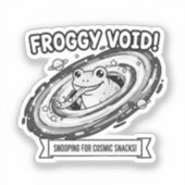 Froggy Void Grappige Ruimte Kikker Cartoon Sticker (Voorkant)