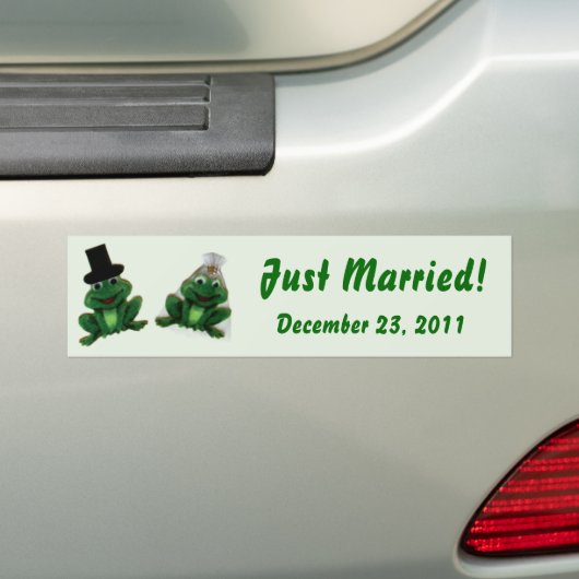 Froggy Wedding - Bumpersticker (Op auto)