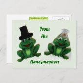 Froggy Wedding - Honeymooners Briefkaart (Voorkant / Achterkant)