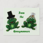 Froggy Wedding - Honeymooners Briefkaart (Voorkant)