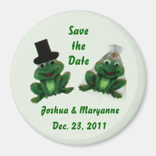 Froggy Wedding - Save the Date Magneten