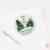 Froggy Wedding - Save the Date Stickers (Envelop)