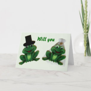 Froggy Wedding - Wil je met me trouwen? Kaart