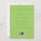 Froggy with Champagne Bottle New Year's Eve Party Kaart (Achterkant)