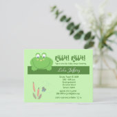 Froggyville Cute Frog Baby shower Invitation Kaart (Staand voorkant)