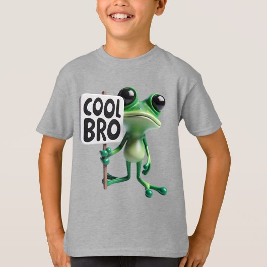 Froglet met een teken t-shirt (Voorkant)