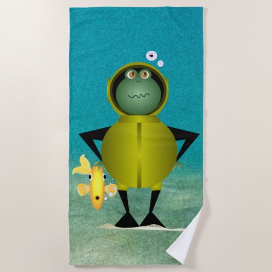 Frogman Beach Towel Strandlaken (Voorkant)