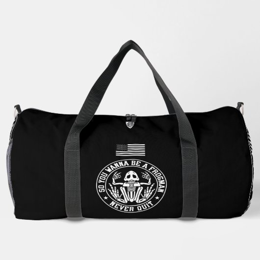 Frogman Never Quit Patch Personalized Plunjezak (Achterkant)