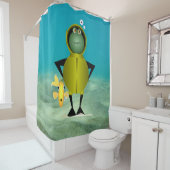 Frogman Shower Curtain Douchegordijn (In situ)