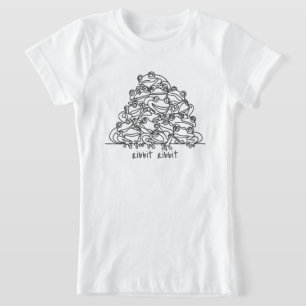 Frogs Abstract Line Art gepersonaliseerd T-shirt