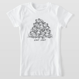 Frogs Abstract Line Art gepersonaliseerd T-shirt