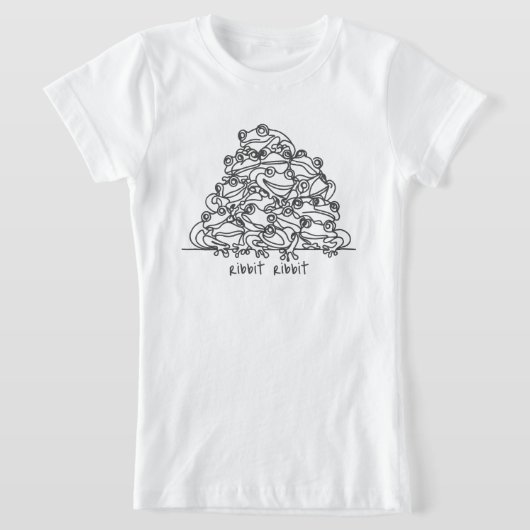 Frogs Abstract Line Art gepersonaliseerd T-shirt (Laagn)