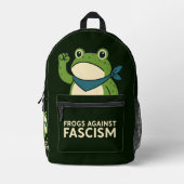 Frogs Against Fascism Portland Frog Protest Bedrukte Rugzak (Voorkant)