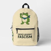 Frogs Against Fascism Portland Frog Protest Bedrukte Rugzak (Voorkant)