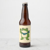 Frogs Against Fascism Portland Frog Protest Bier Etiket (Voorkant)