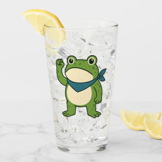 Frogs Against Fascism Portland Frog Protest Glas (Voorkant ijs)