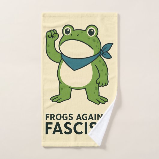 Frogs Against Fascism Portland Frog Protest Handdoek (Handdoek)