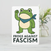 Frogs Against Fascism Portland Frog Protest Kaart (Staand voorkant)