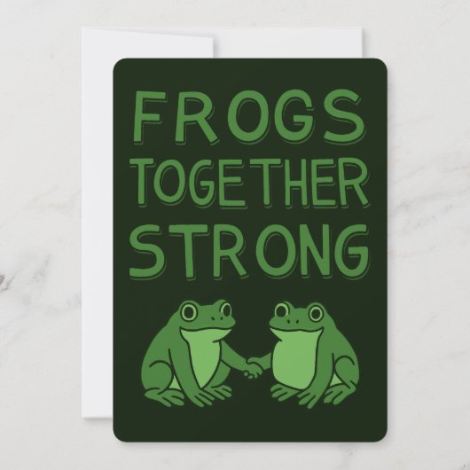 Frogs Against Fascism Portland Frog Protest Kaart (Achterkant)