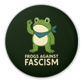 Frogs Against Fascism Portland Frog Protest Keramische Knop (Voorkant)