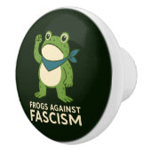 Frogs Against Fascism Portland Frog Protest Keramische Knop (Rechts)