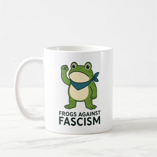 Frogs Against Fascism Portland Frog Protest Koffiemok (Links)